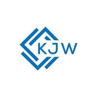 kjw carta logotipo Projeto em branco fundo. kjw criativo círculo carta logotipo conceito. kjw carta Projeto. vetor