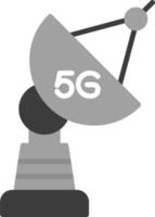 5g satélite prato vetor ícone