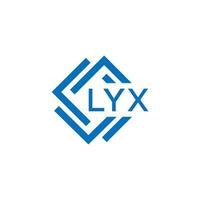 lix carta design.lyx carta logotipo Projeto em branco fundo. lix criativo círculo carta logotipo conceito. lix carta Projeto. vetor