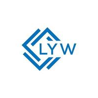 lyw criativo círculo carta logotipo conceito. lyw carta Projeto. vetor