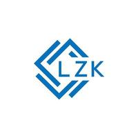 lzk carta logotipo Projeto em branco fundo. lzk criativo círculo carta logotipo conceito. lzk carta Projeto. vetor