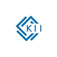 kii carta logotipo Projeto em branco fundo. kii criativo círculo carta logotipo conceito. kii carta Projeto. vetor