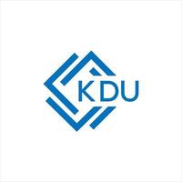 kdu carta logotipo Projeto em branco fundo. kdu criativo círculo carta logotipo conceito. kdu carta Projeto. vetor