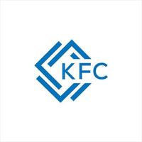 kfc carta logotipo Projeto em branco fundo. kfc criativo círculo carta logotipo conceito. kfc carta Projeto. vetor