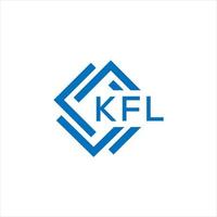 kfl carta logotipo Projeto em branco fundo. kfl criativo círculo carta logotipo conceito. kfl carta Projeto. vetor