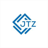 jtz carta logotipo Projeto em branco fundo. jtz criativo círculo carta logotipo conceito. jtz carta Projeto. vetor