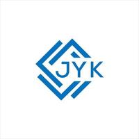 jyk carta logotipo Projeto em branco fundo. jyk criativo círculo carta logotipo conceito. jyk carta Projeto. vetor