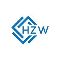 hzw carta logotipo Projeto em branco fundo. hzw criativo círculo carta logotipo conceito. hzw carta Projeto. vetor