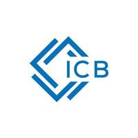 icb carta logotipo Projeto em branco fundo. icb criativo círculo carta logotipo conceito. icb carta Projeto. vetor