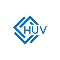 huv carta logotipo Projeto em branco fundo. huv criativo círculo carta logotipo conceito. huv carta Projeto. vetor