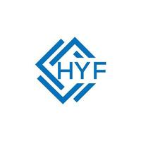 hyf criativo círculo carta logotipo conceito. hyf carta design.hyf carta logotipo Projeto em branco fundo. hyf criativo círculo carta logotipo conceito. hyf carta Projeto. vetor