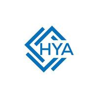 hya carta logotipo Projeto em branco fundo. hya criativo círculo carta logotipo conceito. hya carta Projeto. vetor