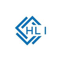 hli carta logotipo Projeto em branco fundo. hli criativo círculo carta logotipo conceito. hli carta Projeto. vetor