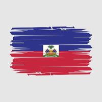 vetor de pincel de bandeira do haiti