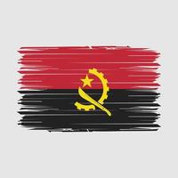 ilustração vetorial de pincel de bandeira de angola vetor