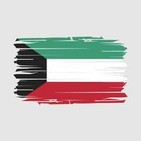 vetor de escova de bandeira do kuwait