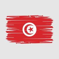 vetor de escova de bandeira da tunísia