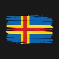 vetor de pincel de bandeira das ilhas aland