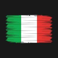 ilustração vetorial de pincel de bandeira da itália vetor