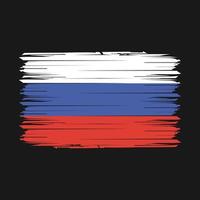 ilustração vetorial de pincel de bandeira da rússia vetor