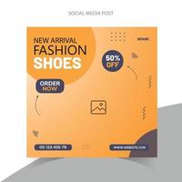 moda sapatos venda social meios de comunicação postar modelo vetor