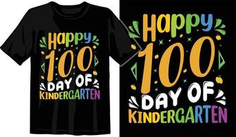 100º dias de escola, design de camiseta de cem dias, camiseta de comemoração de 100 dias vetor