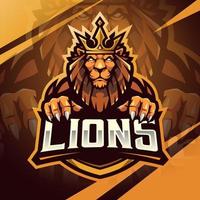 leão rei esport mascote logotipo Projeto vetor