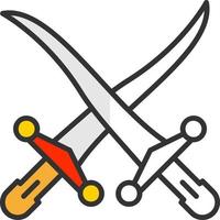 design de ícone de vetor de espadas