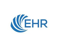 ehr carta logotipo Projeto em branco fundo. ehr criativo círculo carta logotipo conceito. ehr carta Projeto. vetor