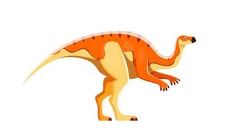 desenho animado proactrossauro dinossauro cômico personagem vetor
