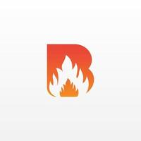chama carta b logotipo Projeto vetor modelo. lindo logótipo Projeto para fogo chamas companhia branding.