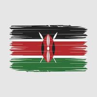 ilustração vetorial de pincel de bandeira do Quênia vetor