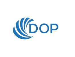 dop carta logotipo Projeto em branco fundo. dop criativo círculo carta logotipo conceito. dop carta Projeto. vetor