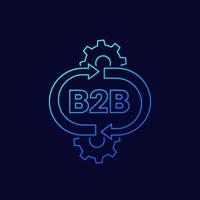 b2b service vector linear icon.eps