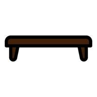 linha de ícone de mesa de café isolada no fundo branco. ícone liso preto fino no estilo de contorno moderno. símbolo linear e traço editável. ilustração em vetor curso perfeito simples e pixel.