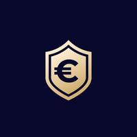 escudo com o ícone do euro, vector.eps vetor