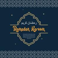 Ramadã kareem cumprimento cartão Projeto vetor ilustração.