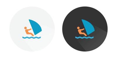 surfar ícone, verão água esporte, água mar esporte surf, windsurf rafting caiaque ícone, surfar logotipo colorida vetor ícones