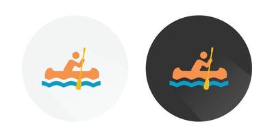 barco a remo ícone, Navegando ícone, pescaria barco, barco raça ícone, barco raça logotipo colorida vetor ícones