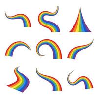 arco-íris em estilo simples isolado vetor