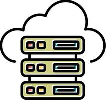ícone de vetor de servidor em nuvem