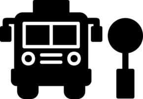 ícone de vetor de parada de ônibus