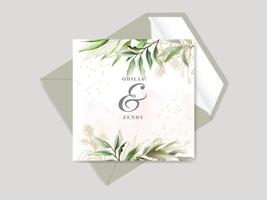 cartão de convite de casamento desenhado à mão floral lindo