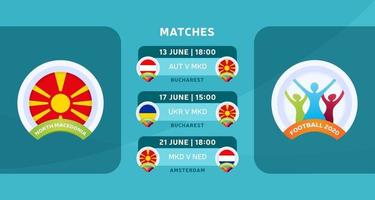 jogos da seleção do norte da macedônia vetor