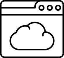 navegador nuvem vetor ícone