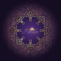 Fundo decorativo do Ramadã com confete vetor