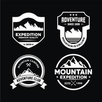 emblema de aventura e logotipos para camiseta, emblema e adesivo vetor