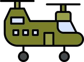 ícone de vetor de helicóptero militar