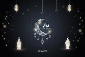 pôster al adha eid mubarak vetor