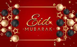 eid Mubarak fundo com uma luxuoso Projeto vetor